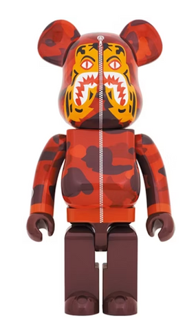 Bearbrick x BAPE Camo Tiger 1000% Red