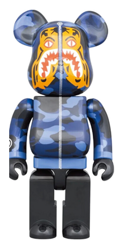 Bearbrick x BAPE Camo Tiger 1000% Blue