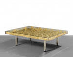 Table feuilles d'or Yves Klein